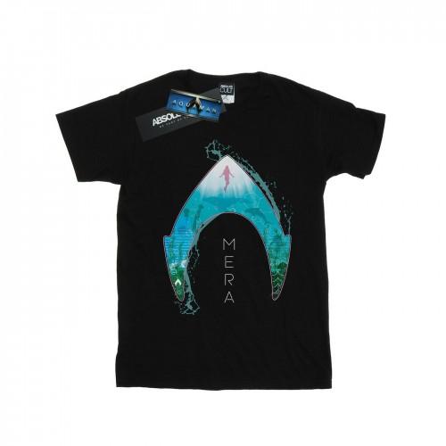 DC Comics Girls Aquaman Mera Ocean Logo Cotton T-Shirt