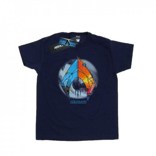 DC Comics Girls Aquaman Tropical Logo Cotton T-Shirt