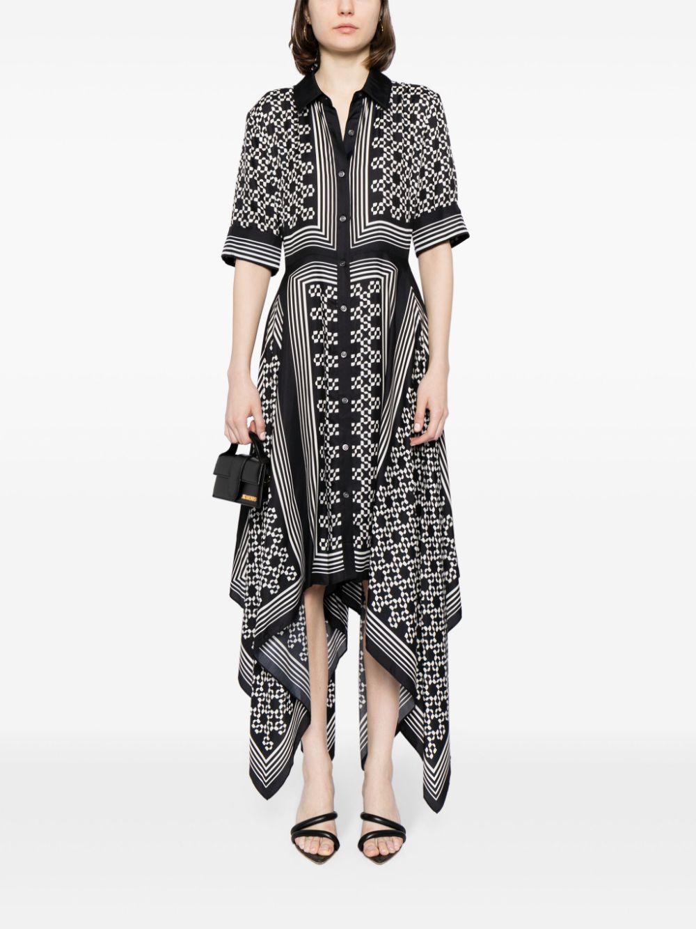 Simkhai Midi-jurk met geometrische print - Zwart