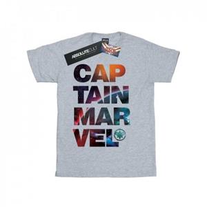 Marvel Boys Captain  Space Text T-Shirt