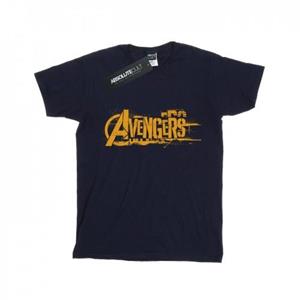 Marvel Girls Avengers Infinity War Orange Logo Cotton T-Shirt