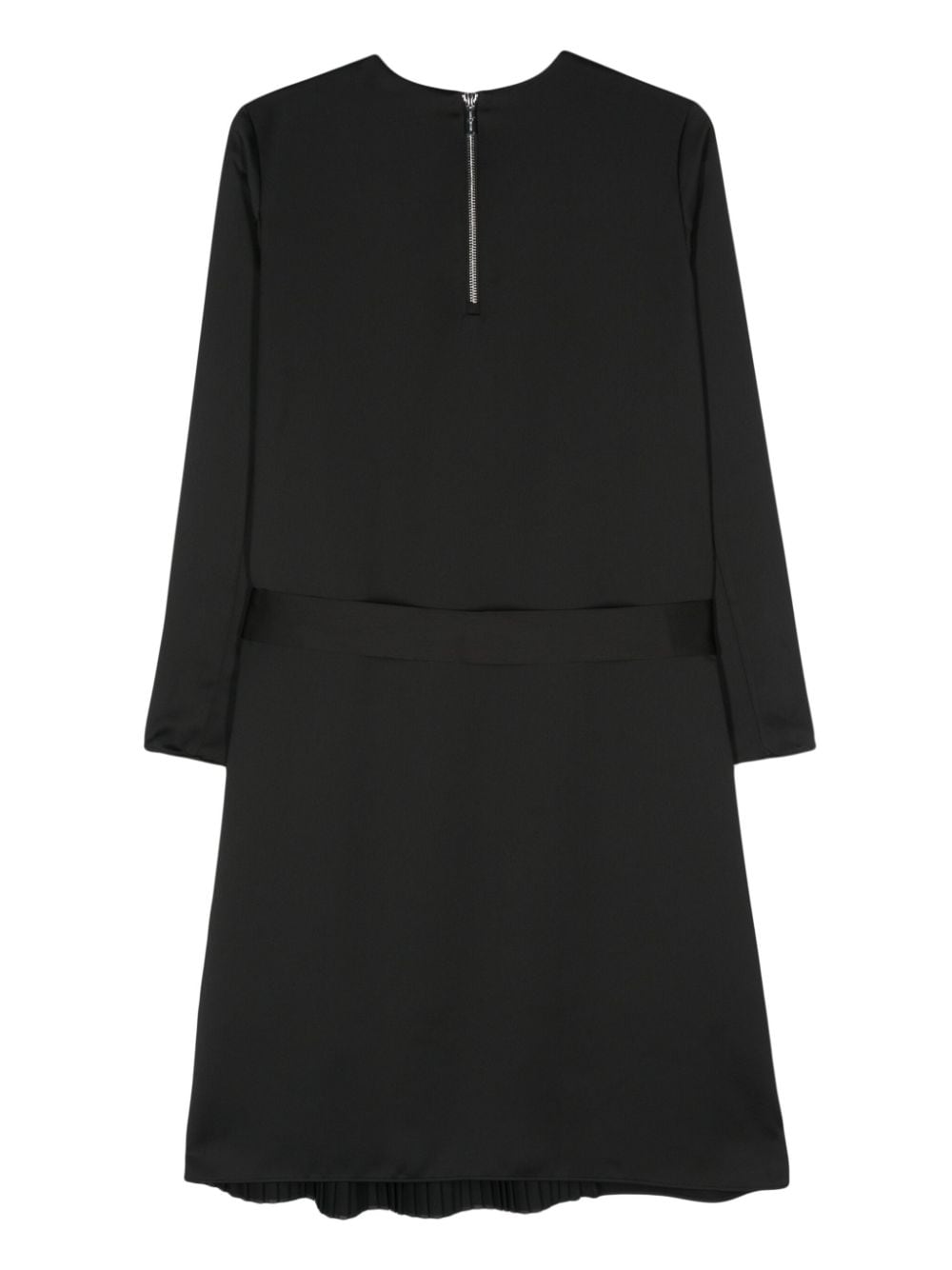 Armani Exchange Geplooide midi-jurk met geborduurd logo - Zwart