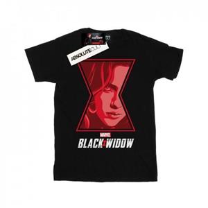 Marvel Girls Black Widow Movie Logo Window Cotton T-Shirt