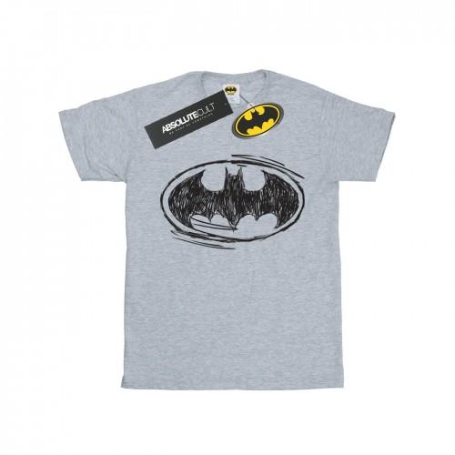 DC Comics Girls Batman Sketch Logo Cotton T-Shirt