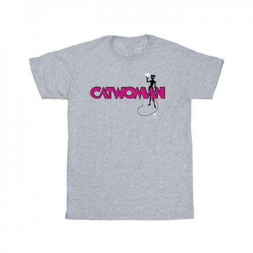 DC Comics Girls Batman Catwoman Logo Cotton T-Shirt