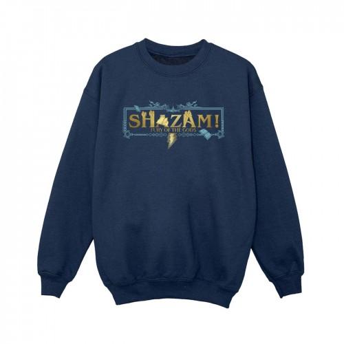 DC Comics Boys Shazam Fury Of The Gods Golden Logo Sweatshirt