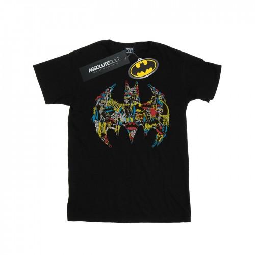DC Comics Boys Batman Batgirl Logo Collage T-Shirt