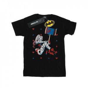 DC Comics Boys Harley Quinn Playing Card Suit T-Shirt