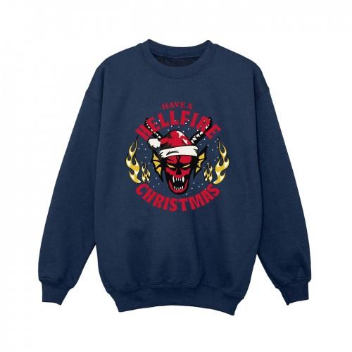 Pertemba FR - Apparel Netflix Boys Stranger Things Hellfire Christmas Sweatshirt