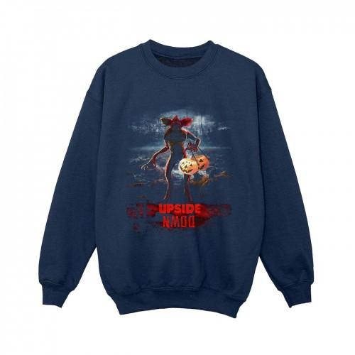 Pertemba FR - Apparel Netflix Boys Stranger Things Pumpkin Upside Down Sweatshirt