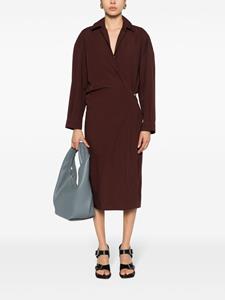 LEMAIRE Asymmetrische midi-blousejurk - Bruin