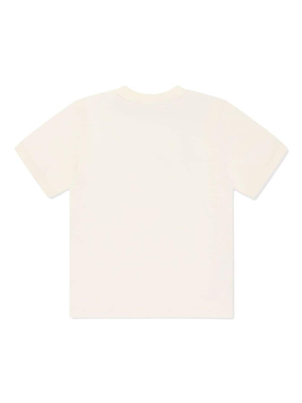 Emporio Armani Kids monogram-print cotton T-shirt - Wit