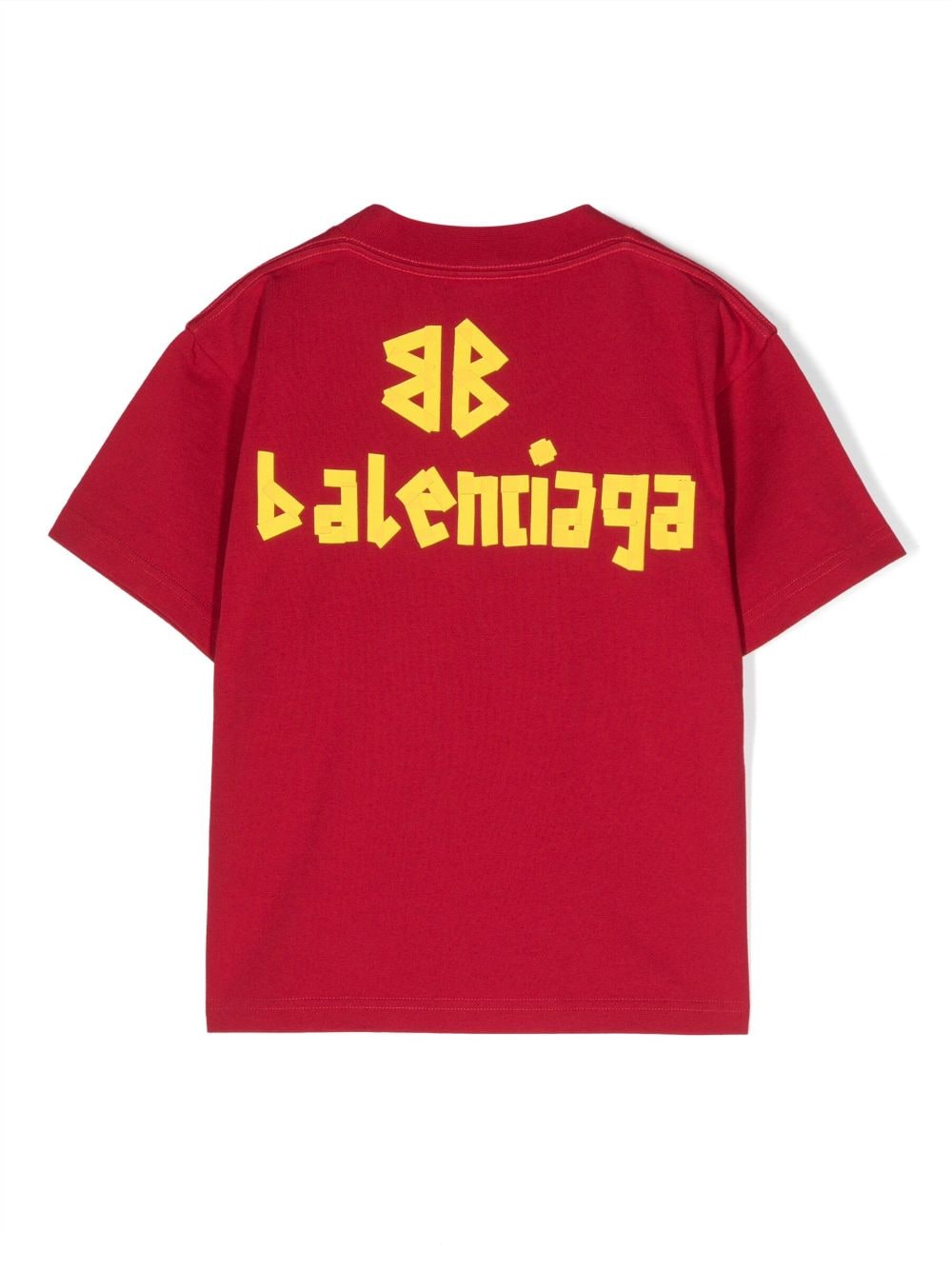 Balenciaga Kids T-shirt met logoprint - Rood