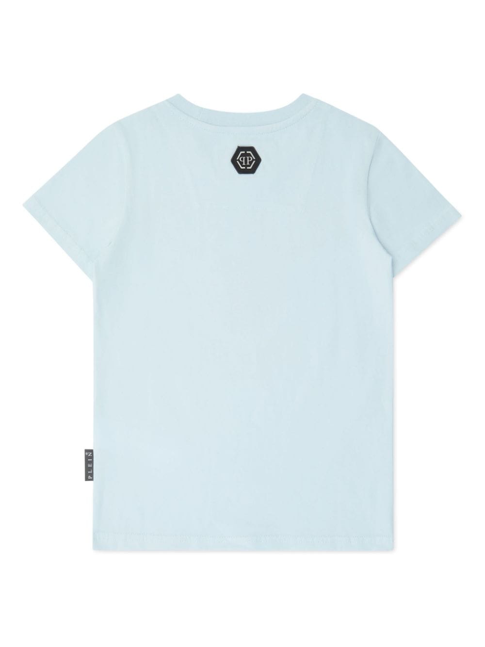 Philipp Plein T-shirt verfraaid met kristallen - Blauw