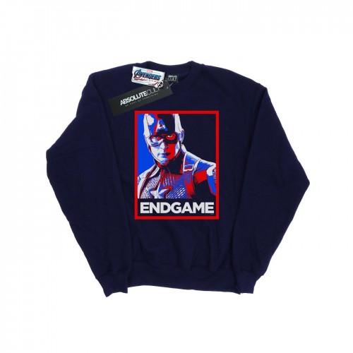 Marvel Boys Avengers Endgame Captain America Poster Sweatshirt