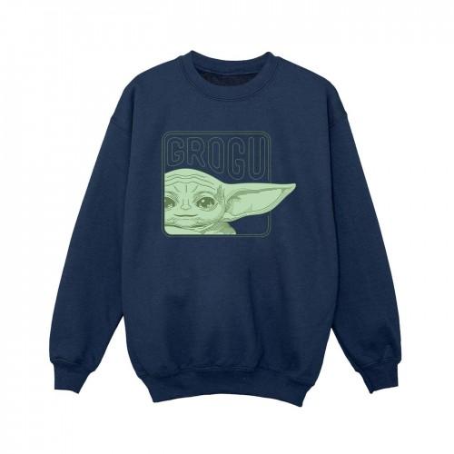 Star Wars Boys The Mandalorian Grogu Box Sweatshirt