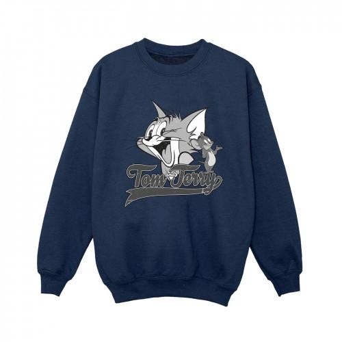 Tom And Jerry Boys Greyscale Square Sweatshirt