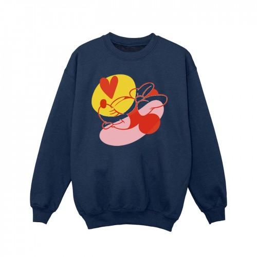 Disney Girls Minnie Mouse Tongue Heart Sweatshirt