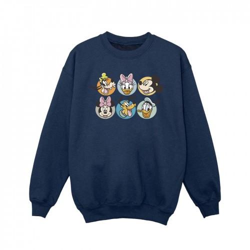 Disney Girls Mickey Mouse And Friends Faces Sweatshirt