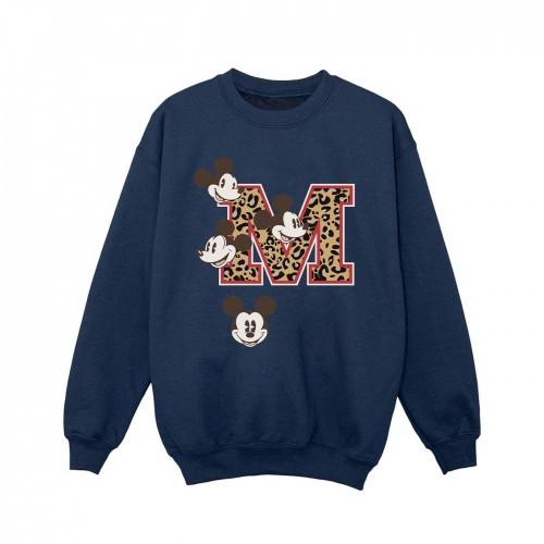 Disney Girls Mickey Mouse M Faces Sweatshirt