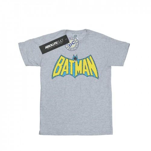 DC Comics Girls Batman Crackle Logo Cotton T-Shirt