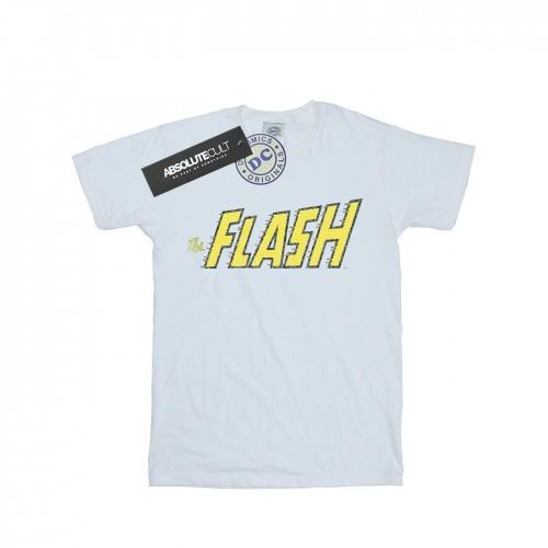 DC Comics Girls Flash Crackle Logo Cotton T-Shirt