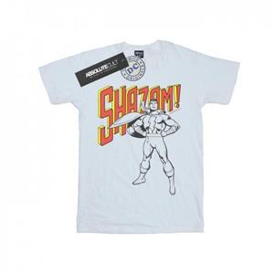 DC Comics Girls Shazam Mono Action Pose Cotton T-Shirt