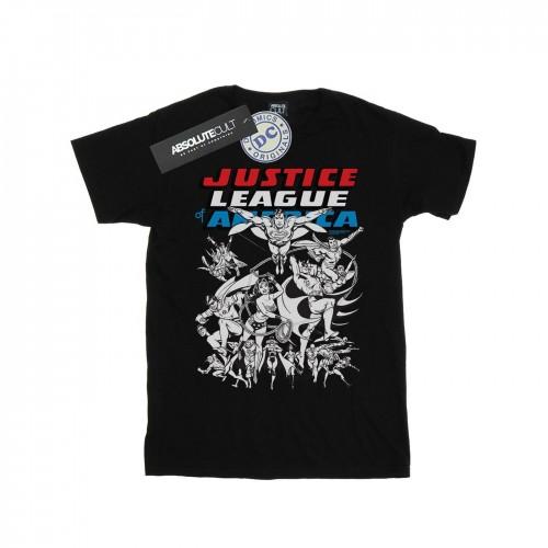 DC Comics Girls Justice League Mono Action Pose Cotton T-Shirt