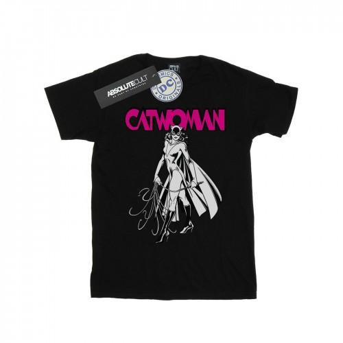 DC Comics Girls Catwoman Whip Cotton T-Shirt
