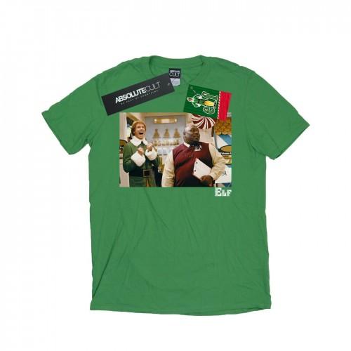 Elf Girls Christmas Store Cheer Cotton T-Shirt