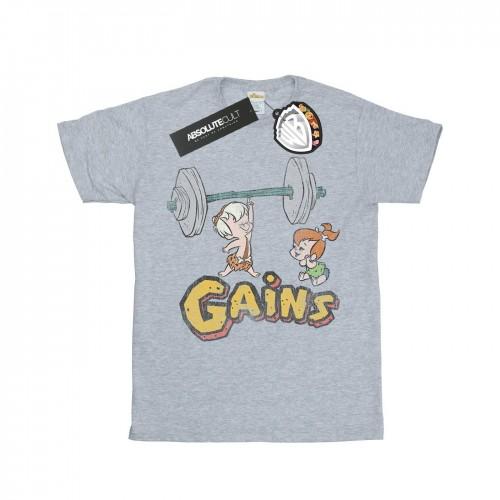 The Flintstones Girls Bam Bam Gains Distressed Cotton T-Shirt