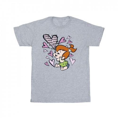 The Flintstones Girls Pebbles Love Love Love Cotton T-Shirt