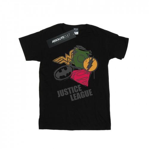 DC Comics Boys Justice League Spray Logos T-Shirt