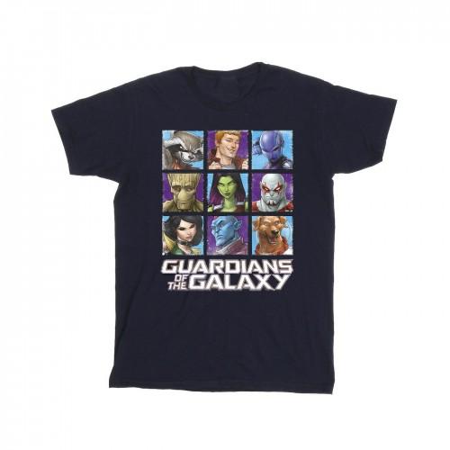 Guardians Of The Galaxy Girls Character Squares Cotton T-Shirt