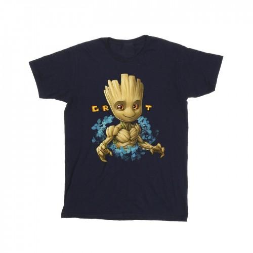 Guardians Of The Galaxy Girls Groot Flowers Cotton T-Shirt