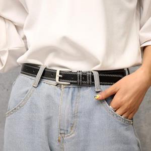 Moke Pants Belt Stylish Exquisite Soft Jeans Belt Alloy Buckle Skinny Wide Waist Belt Jeans Belt Costume Accessories
