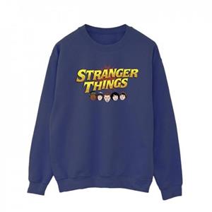 Pertemba FR - Apparel Netflix Mens Stranger Things Comic Heads Sweatshirt