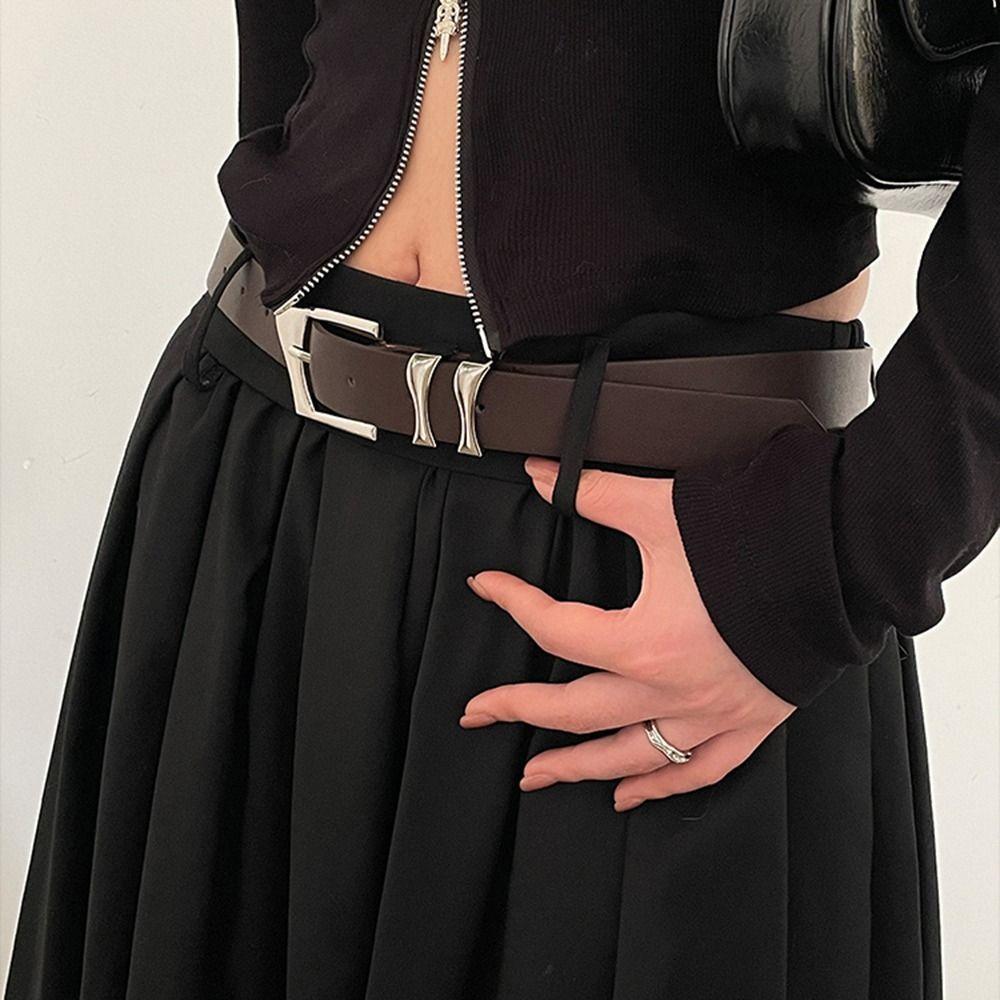 Zhiweiomess For Women Irregular Korean Style PU Dress Waist Accessories Leather Belt Waistband Belt Jeans Belt