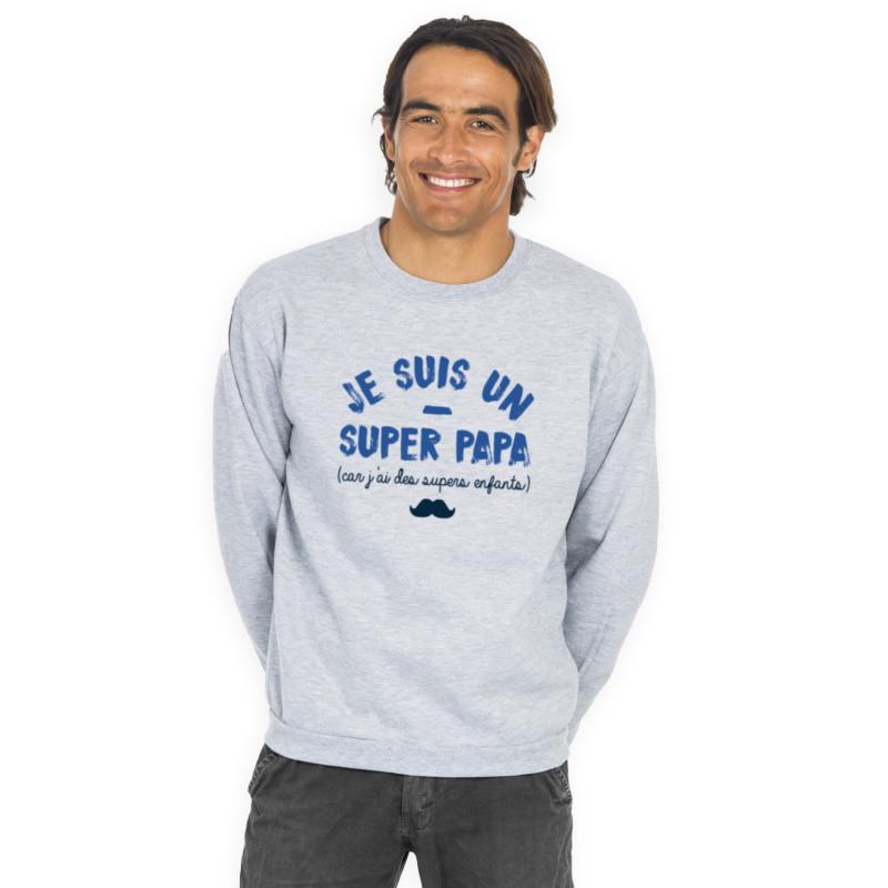 We are family Men's Sweatshirt - I AM A SUPER DAD BECAUSE I HAVE SUPER KIDS
