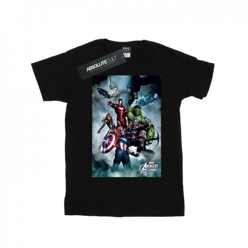Marvel Girls Avengers Team Montage Cotton T-Shirt