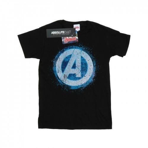 Marvel Girls Avengers Glowing Logo Cotton T-Shirt