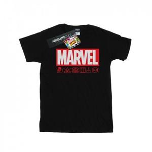 Marvel Girls Logo Wash Care Cotton T-Shirt