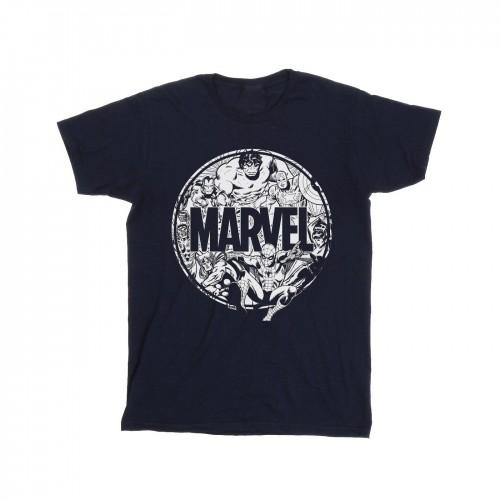 Marvel Comics Girls Logo Character Infill Cotton T-Shirt