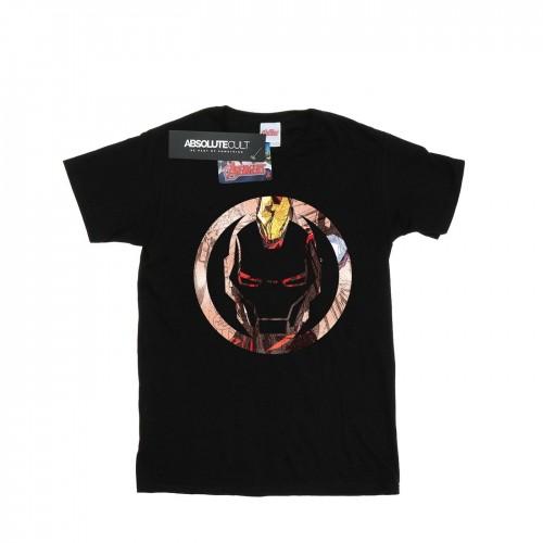 Marvel Girls Iron Man Montage Symbol Cotton T-Shirt