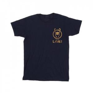 Marvel Boys Loki Horn Logo Faux Pocket T-Shirt
