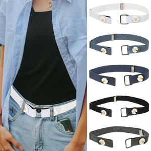 Fengzhiyuanhf Verstelbaar zonder gesp Daisy Jeans Accessoires Elastische riem Stretchband Tailleriem