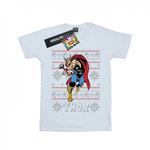 Marvel Comics Boys Thor Christmas Fair Isle T-Shirt