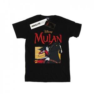 Disney Girls Mulan Movie Horse Frame Cotton T-Shirt