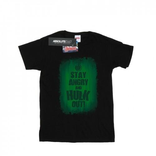 Marvel Girls Hulk Stay Angry Cotton T-Shirt