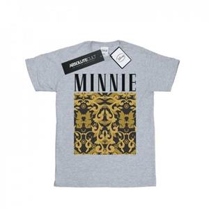 Disney Girls Minnie Mouse Baroque Pattern Cotton T-Shirt
